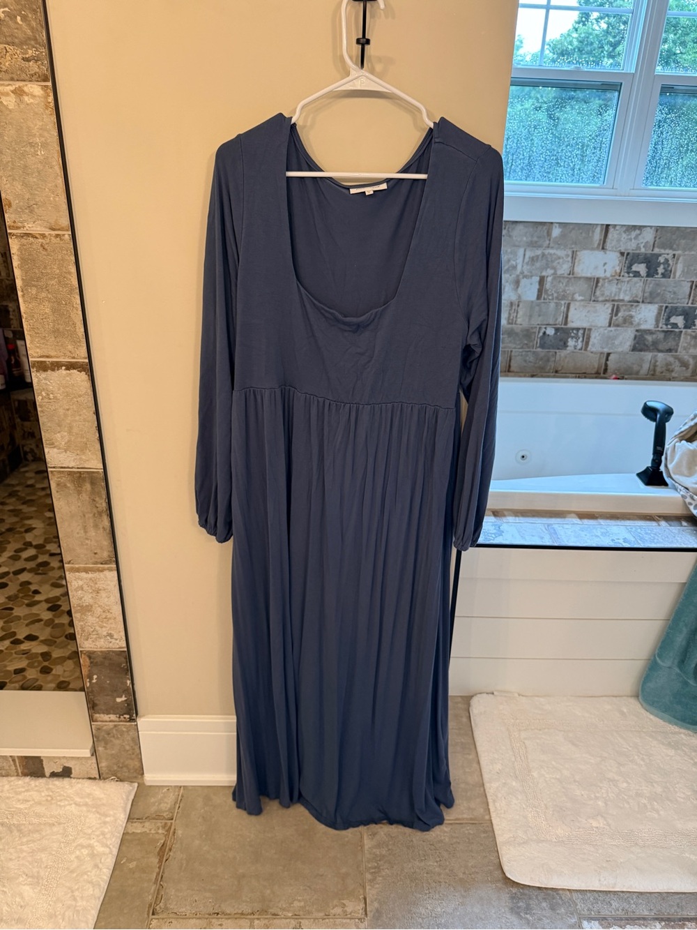 Motherhood Maternity Navy Long-Sleeve Maxi Dress